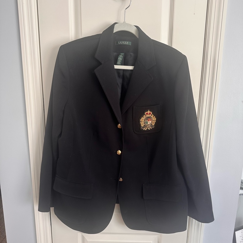 Ralph Lauren Black Blazer with Gold Buttons